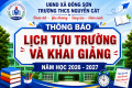 TRƯỜNG THCS NGUYỄN CÁT THÔNG BÁO VỀ VIỆC CHUẨN BỊ CHO NĂM HỌC 2026-2027