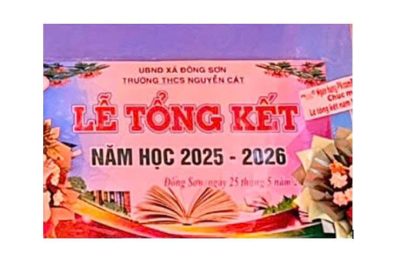 TRƯỜNG THCS NGUYỄN CÁT TỔ CHỨC LỄ BẾ GIẢNG NĂM HỌC 2025-2026